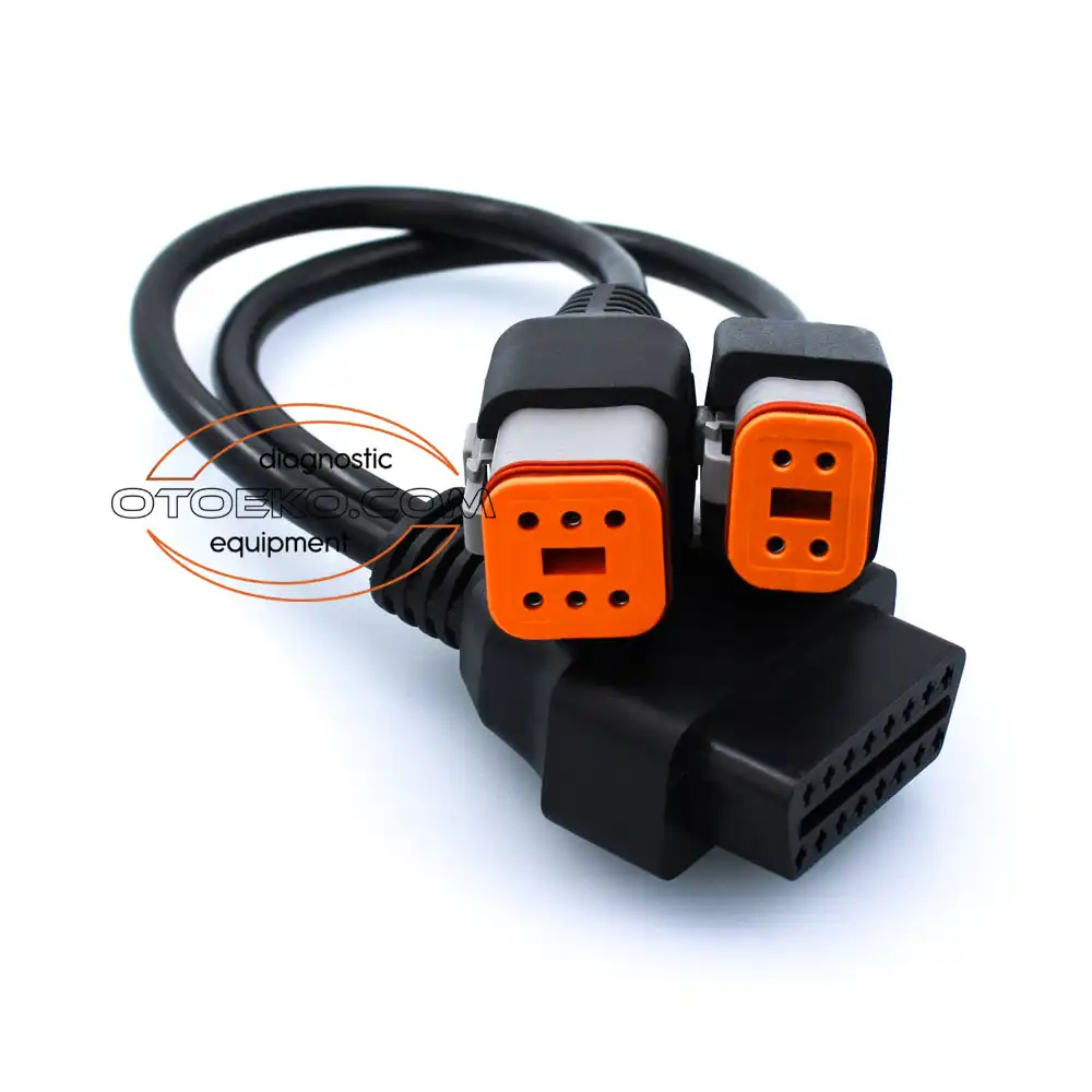 Harley Davidson 4 + 6 Pin - Obd2 OBD2 Diagnostic Adapter Cable - 6